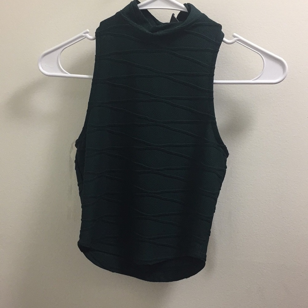 dark green brand new crop top